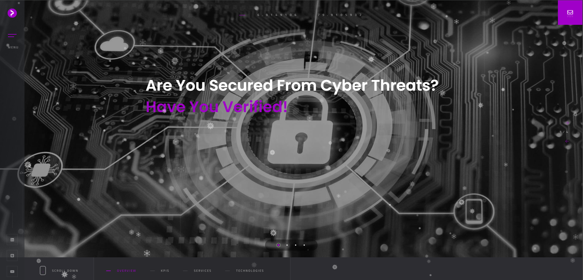 Online presence implementation including website design and development for the Cybersecurity vertical of PragICTS.