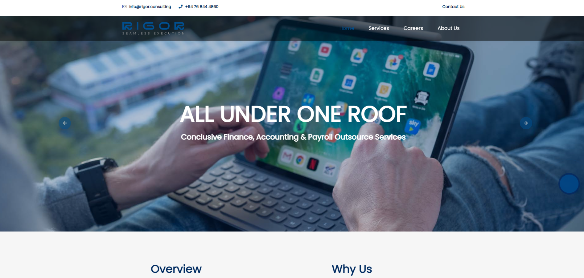 Online presence implementation including website design and development.